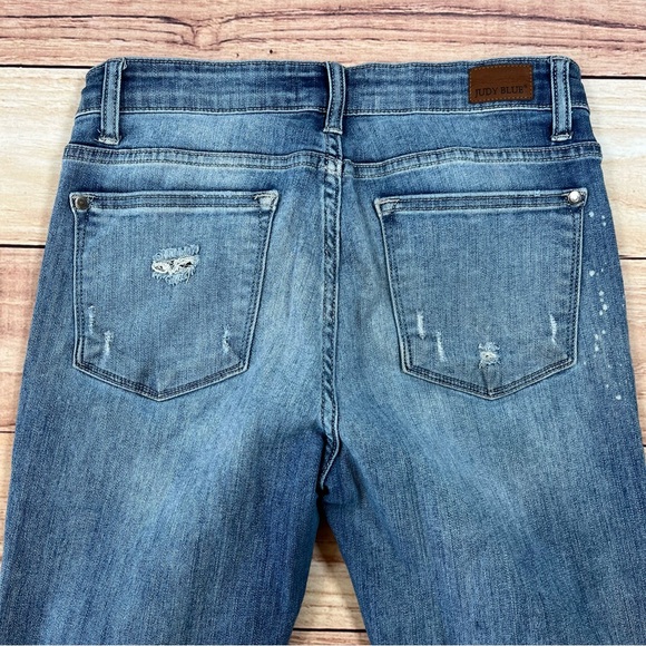 Judy Blue Jeans Womens 11 30 Shredding Up My Life Relaxed Distressed JB8273MD‎ - Picture 12 of 13